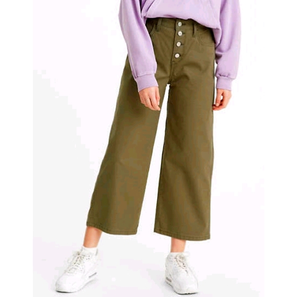 NEW Levi's Mile High cropped wide leg jeans